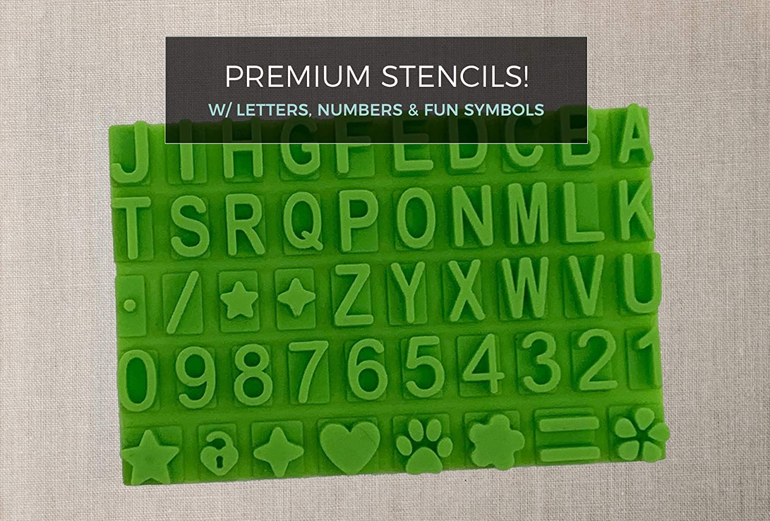 Baby Mushroom bonus stencil kit personalizes keepsakes with names and dates