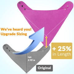 Baby Noah adjustable neck bib with three snaps for a comfortable fit.