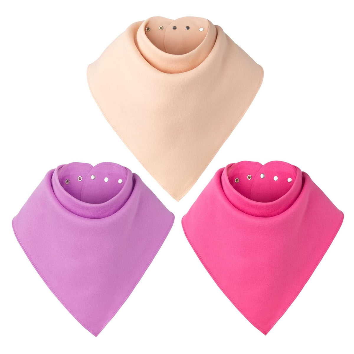 Baby Noah adult drool bib cream pack shows soft absorbent fabric for dry outfits