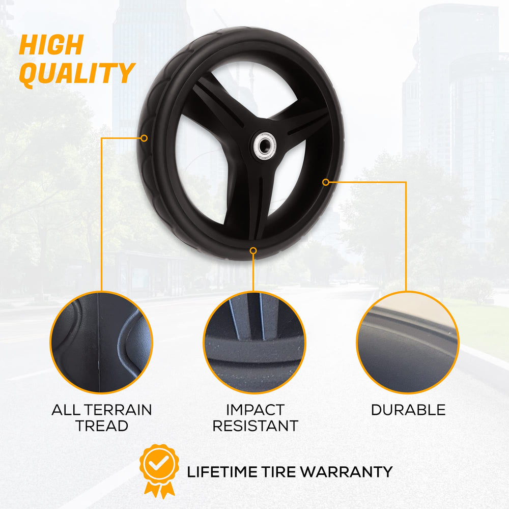 Baby Outlaw wheel replacement kit with axle access supports quick city stroller maintenance.