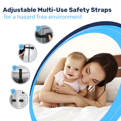 Baby Proof Me fridge-latch—reliable refrigerator safety with reusable mounting.