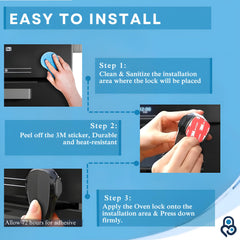 Baby Proof Me oven lock 180-degree swivel keeps it out of the way.