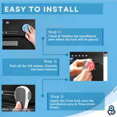 Baby Proof Me oven lock double-button unlock secure adult operation
