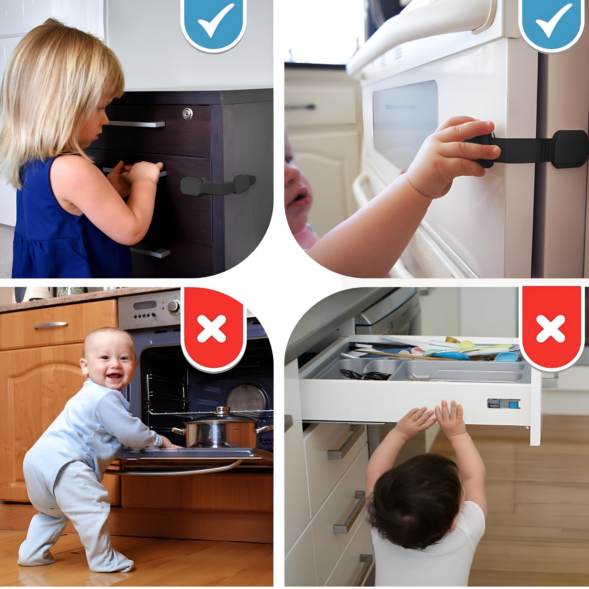 Baby Proof Me trash-can-latch—sturdy, mess-preventing safety for kitchen bins.