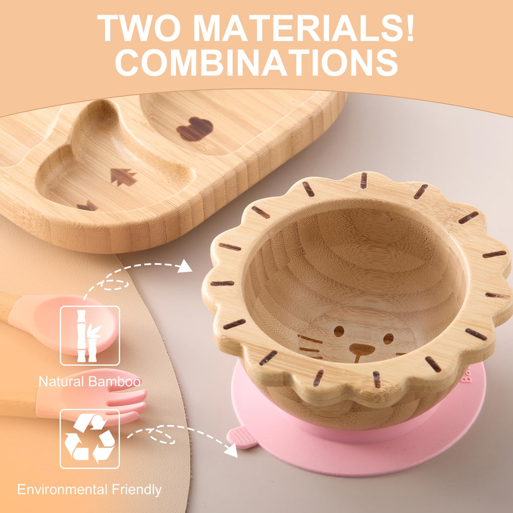BABY REMEMBER non-slip suction base keeps plates steady during meals