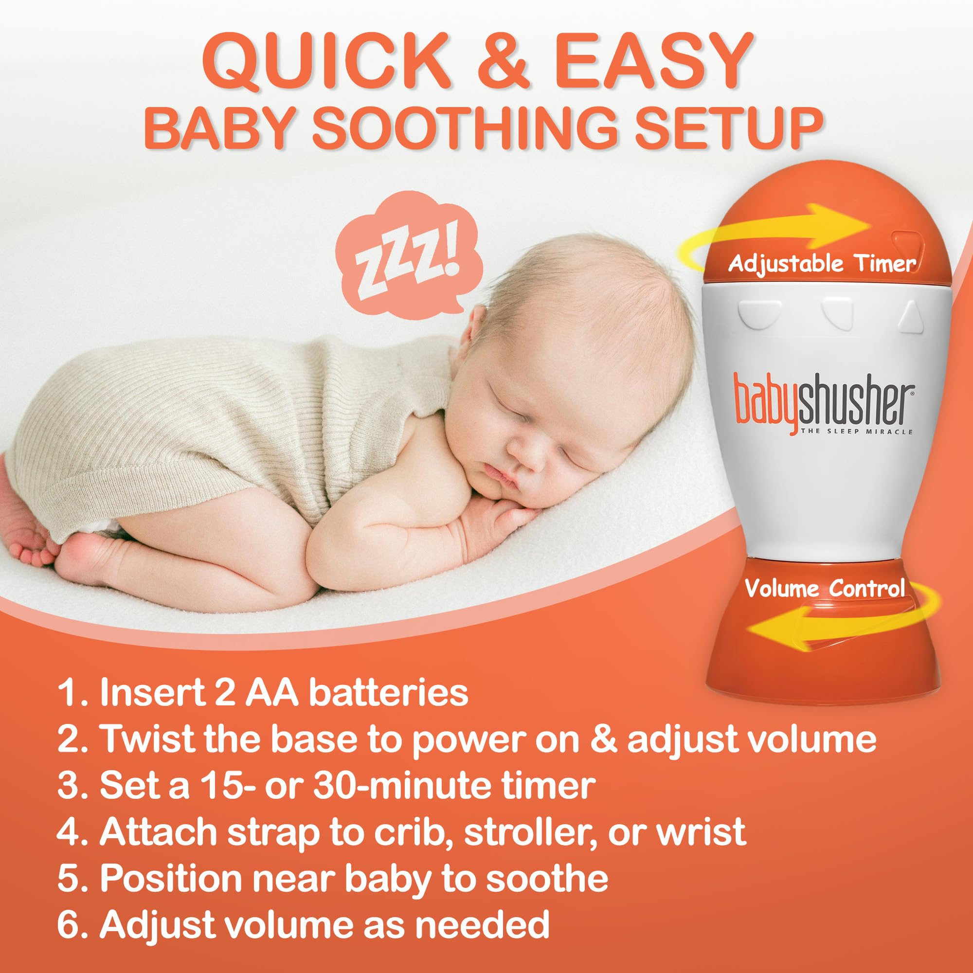 Baby Shusher travel-friendly setup ideal for night-time nursery routines.
