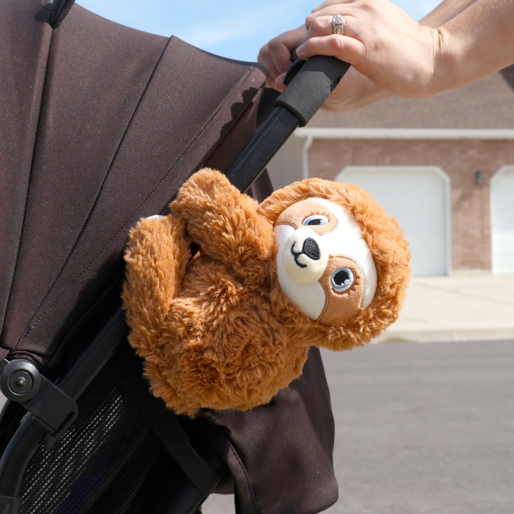 Baby Shusher Sloth stroller attachment for on-the-go calming strolls