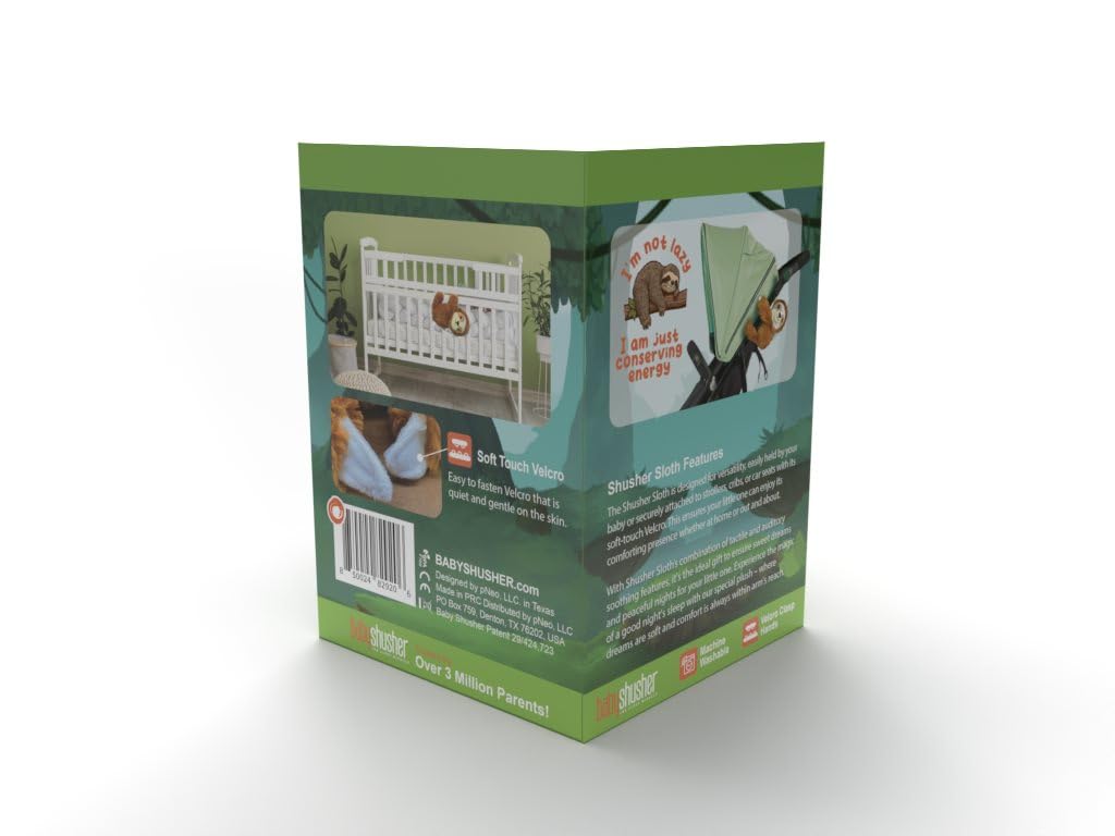 Baby Shusher Sloth travel-ready with battery power for car rides