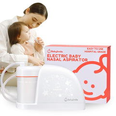 BabySmile nasal aspirator compact design for easy cleanup and storage.