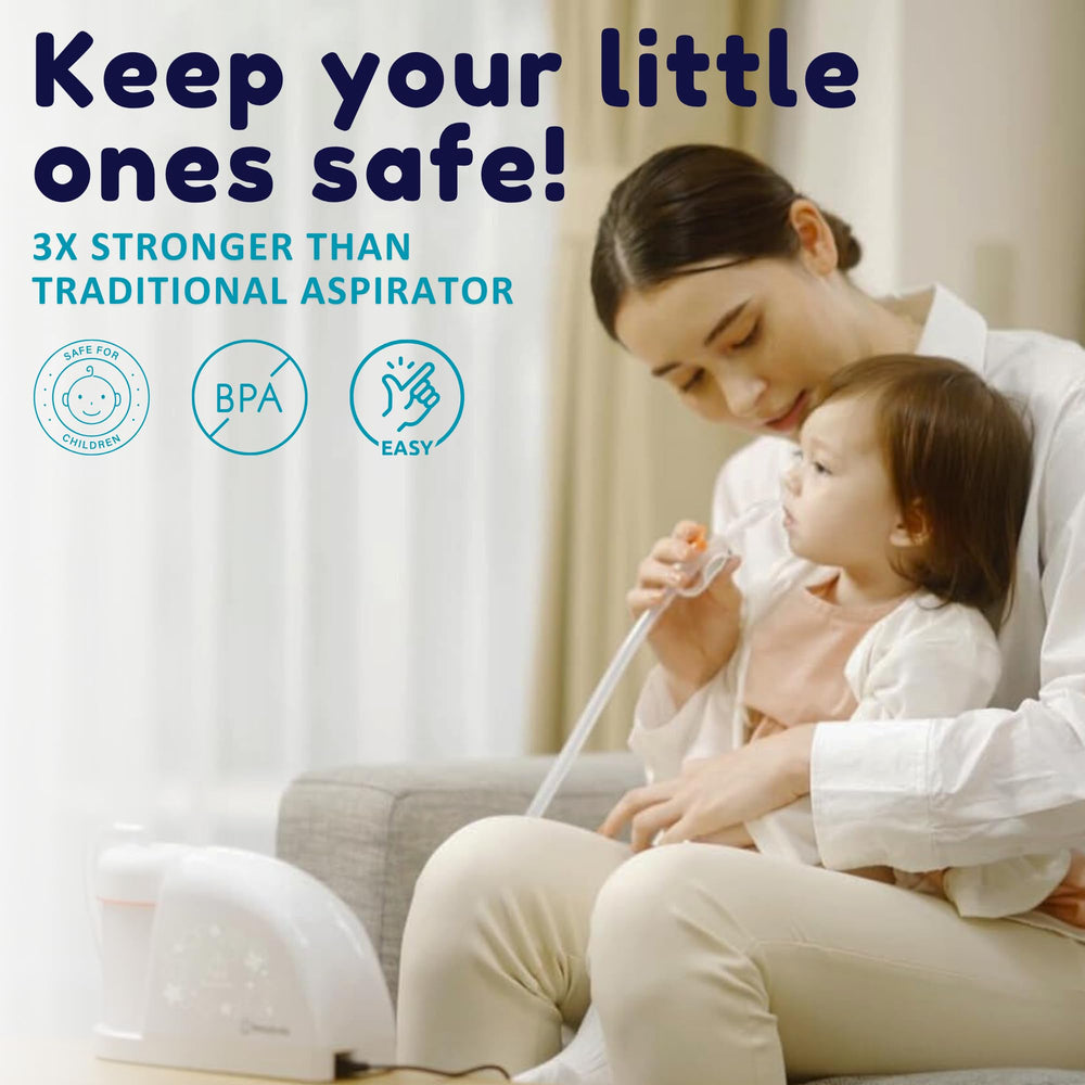 BabySmile nasal aspirator compatible with S-504 to fit home and on-the-go use.