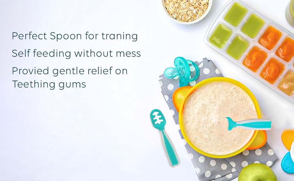 Baby Spoons dishwasher-safe silicone for quick cleanup