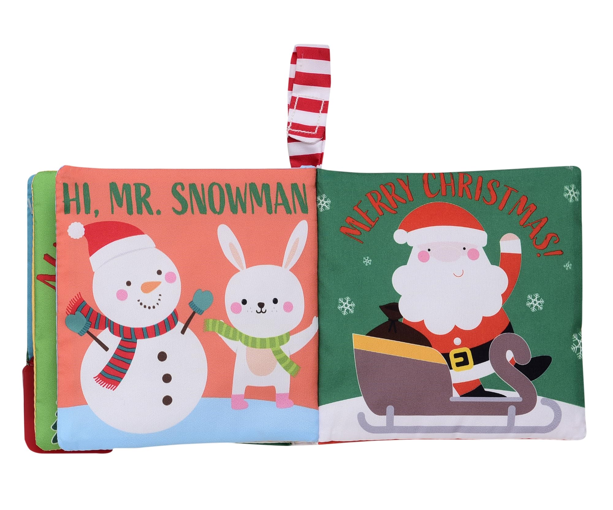 Baby Starters My First Christmas soft activity book travel strap showcases on-the-go attachment for strollers