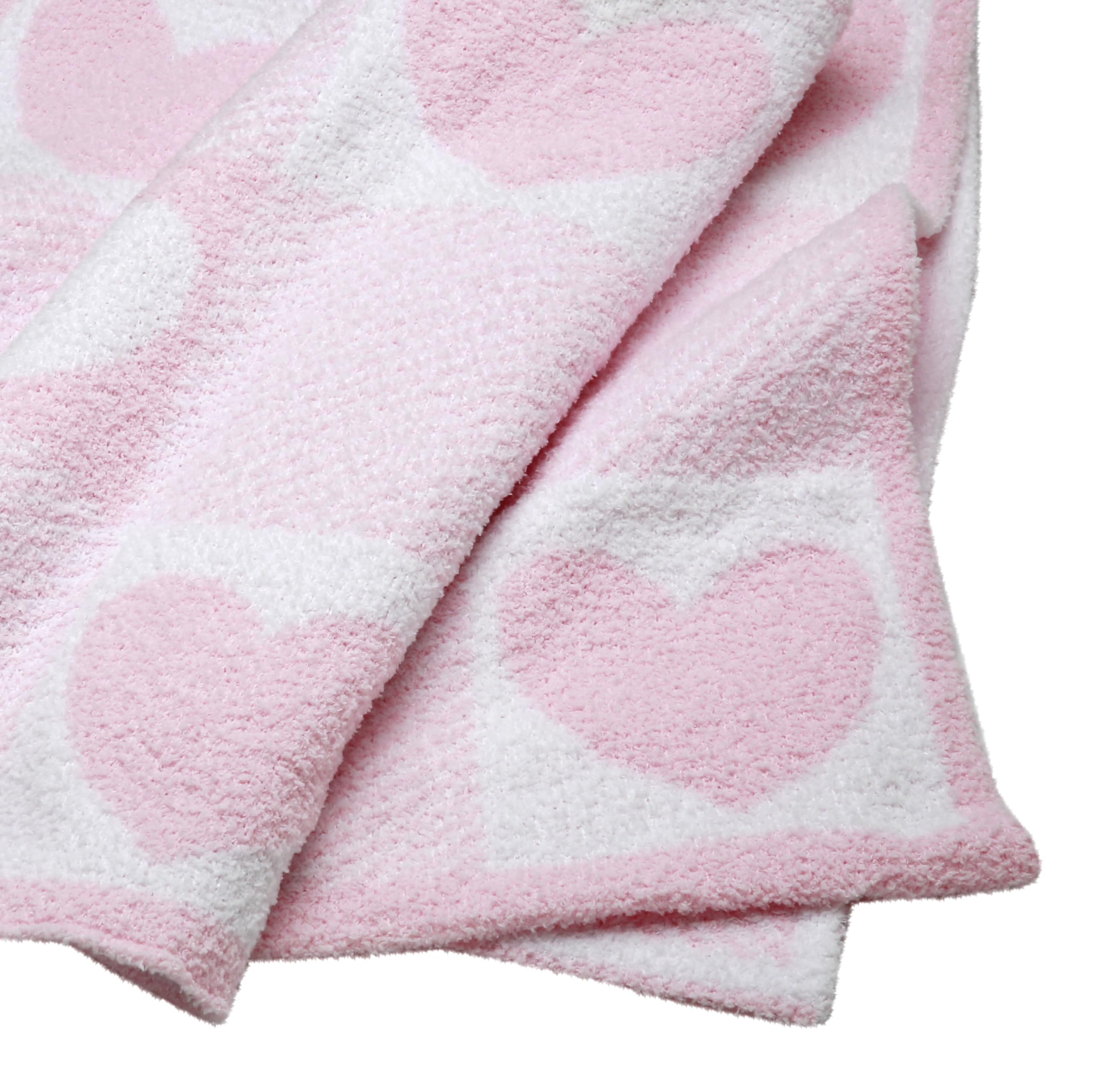 Baby Starters nursery decor chenille blanket with heart patchwork