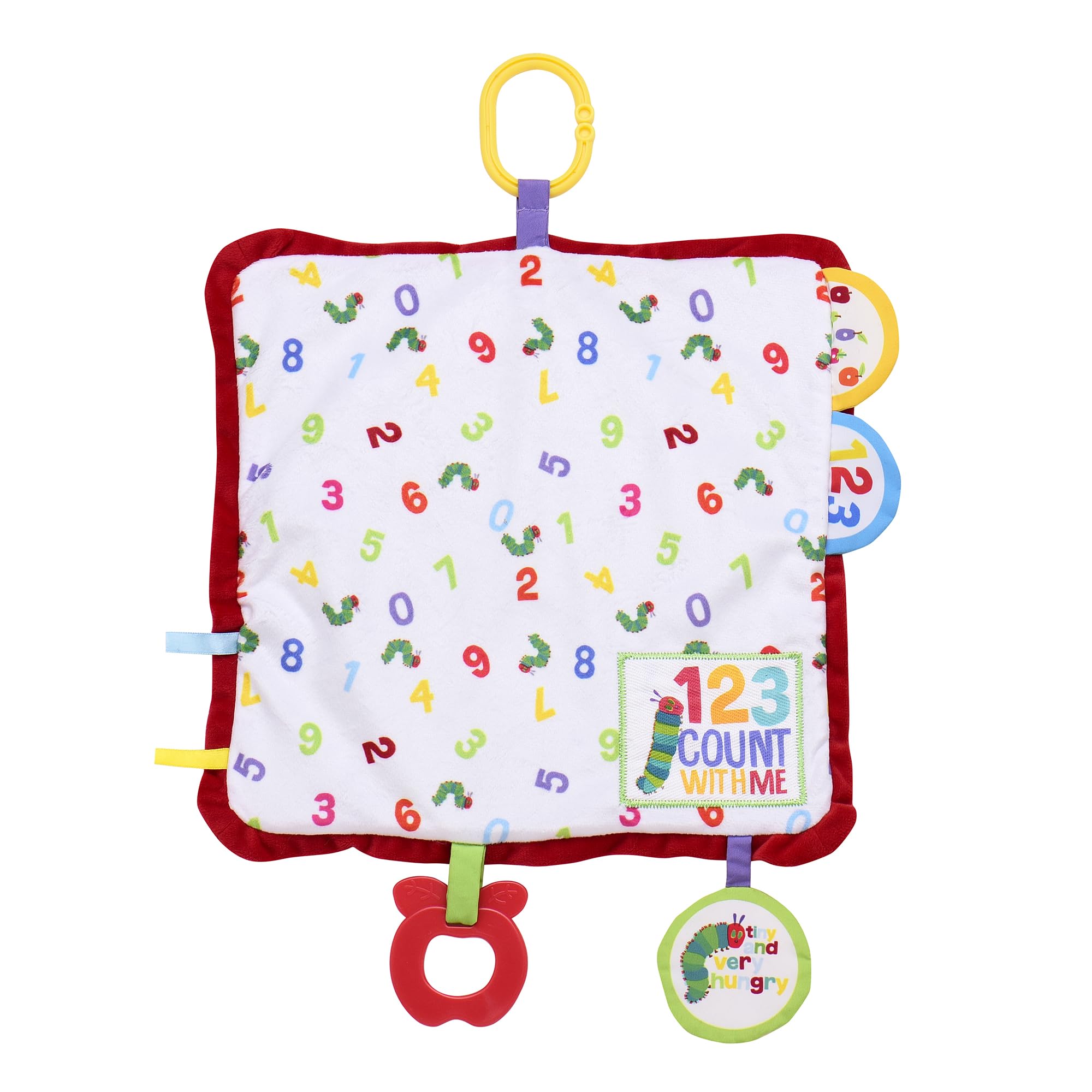 Very Hungry Caterpillar blanket crinkle texture close-up for tactile exploration