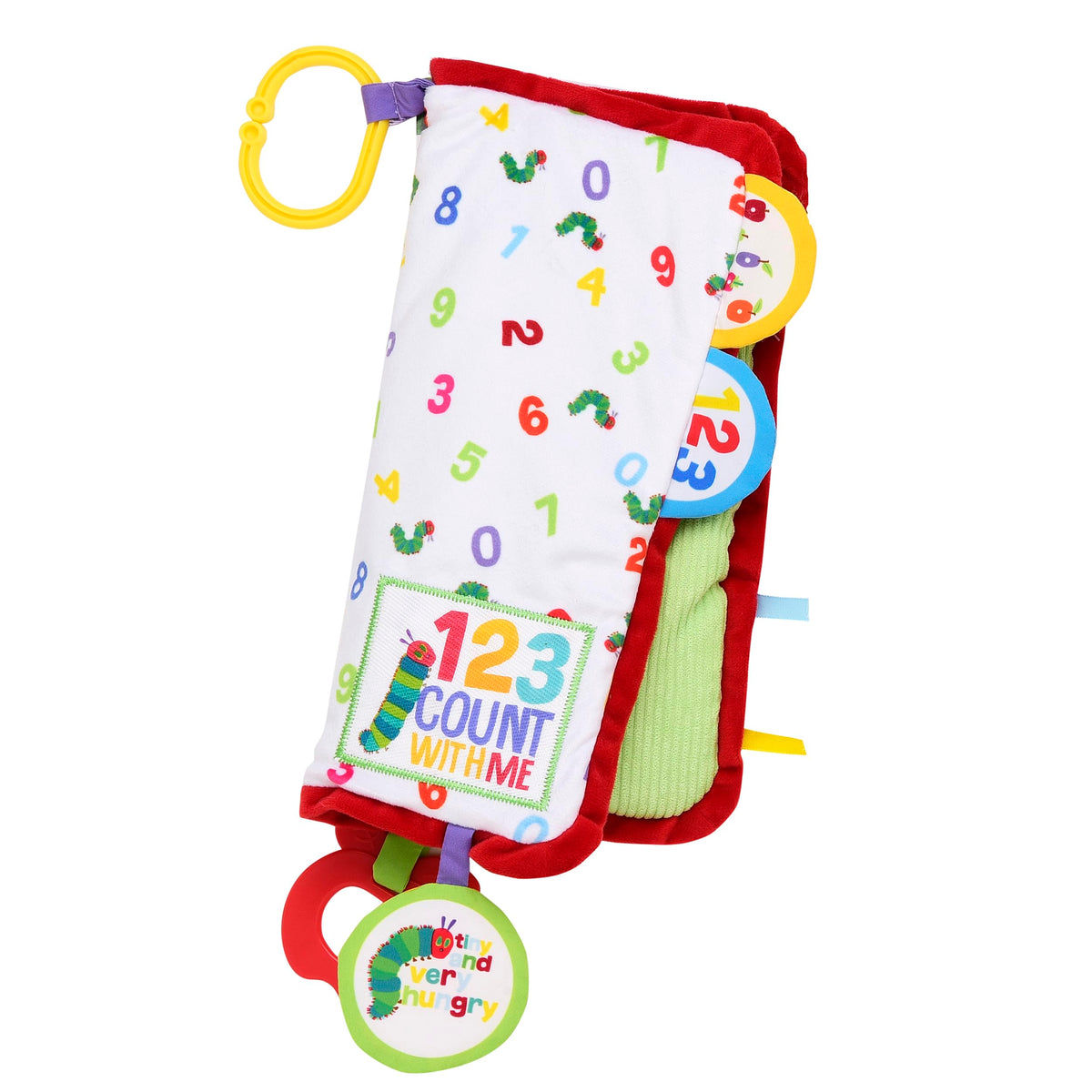 Baby Starters Very Hungry Caterpillar blanket front view showing colorful prints for playful learning