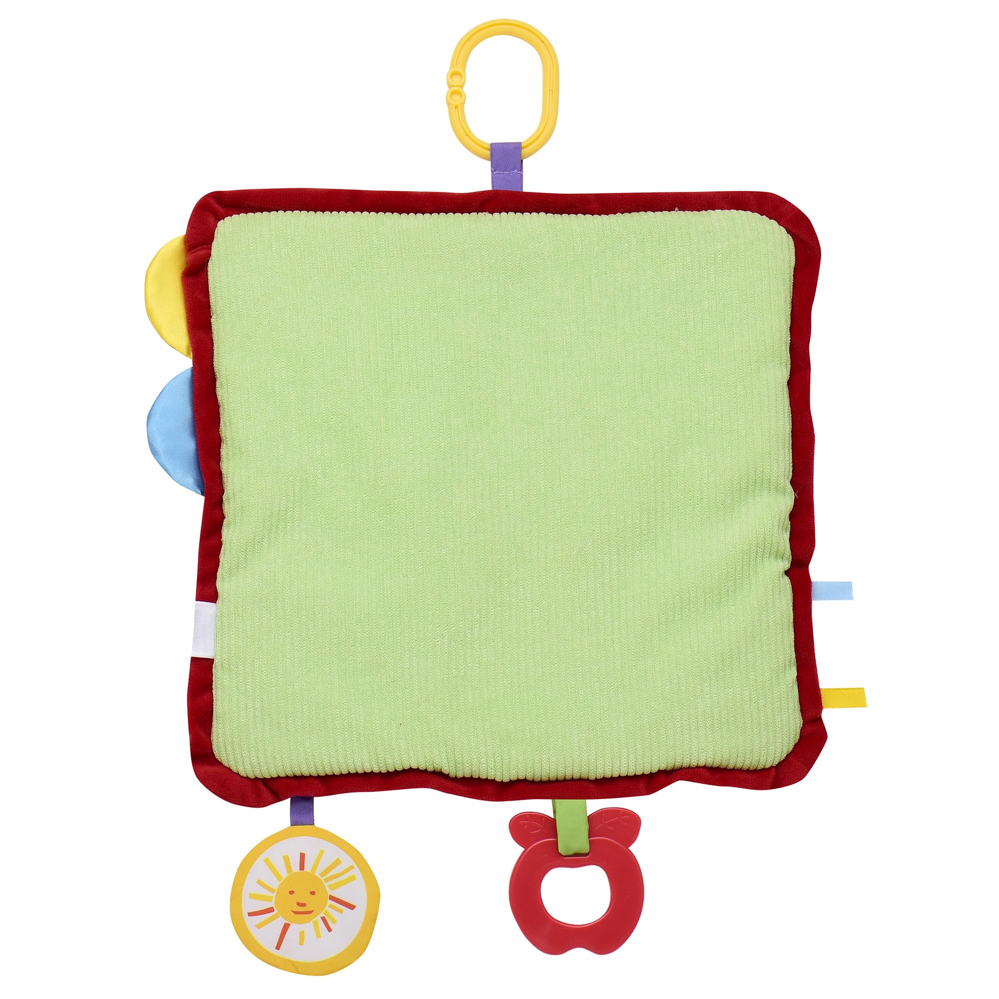 Baby Starters blanket ribbons and tabs provide multi-sensory engagement