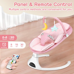 Baby Swings machine-washable-seat enables quick cleanup after messy playtime.