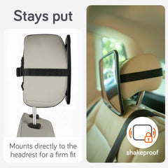 Baby Uma Baby Car Mirror easy installation with headrest straps for quick setup