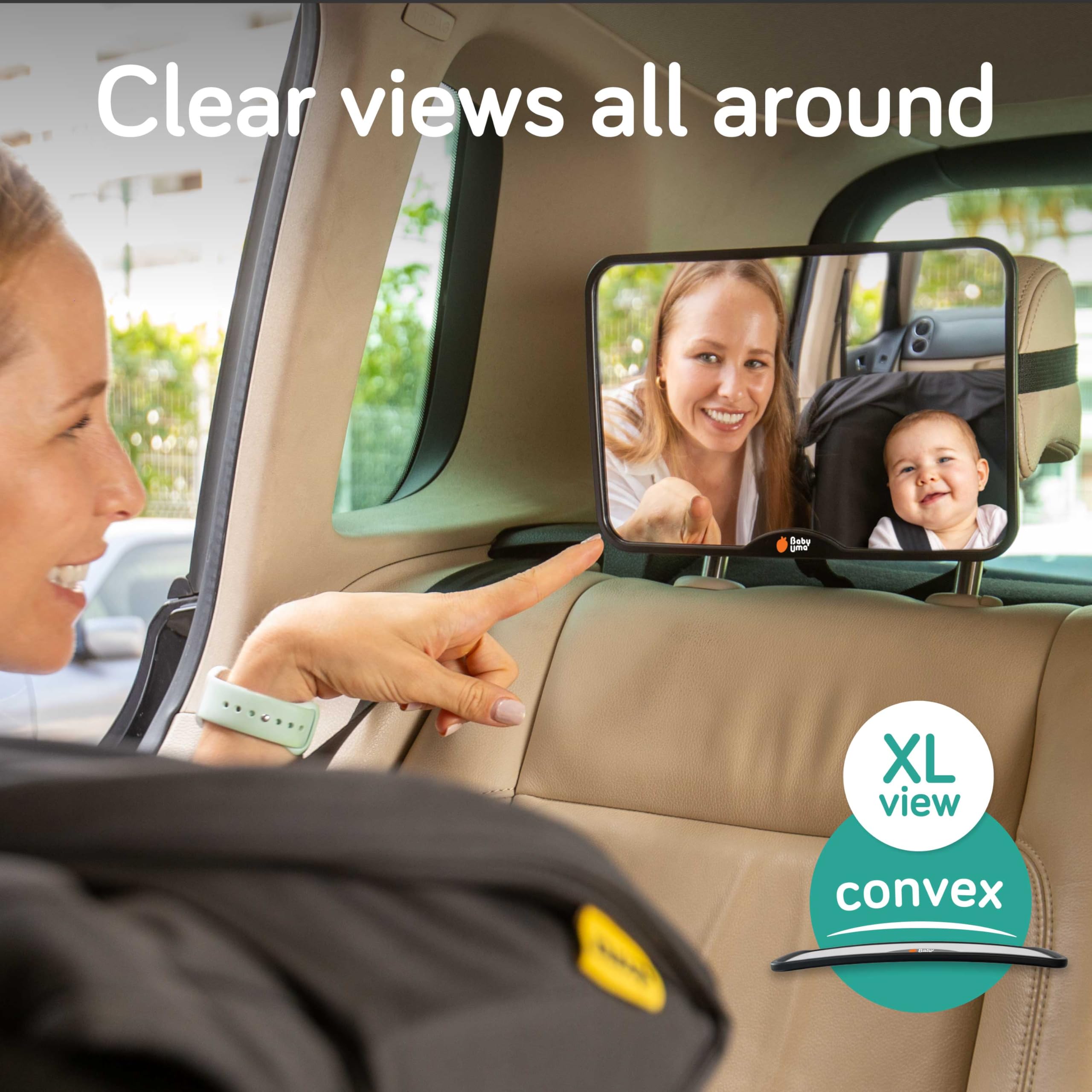 Baby Uma Baby Car Mirror shatterproof materials provide durable safety during daily commutes