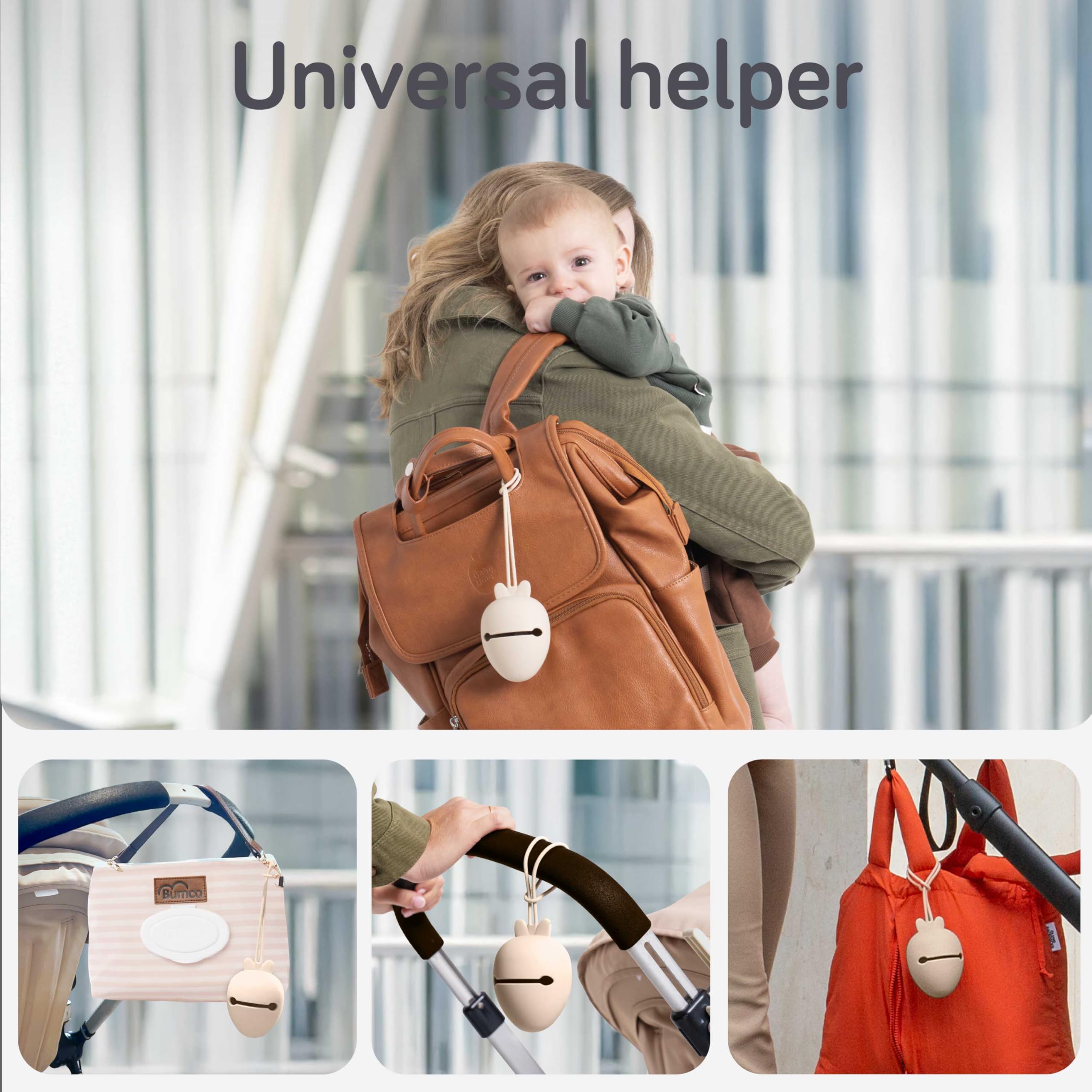 Baby Uma pacifier holder case holds two pacis securely