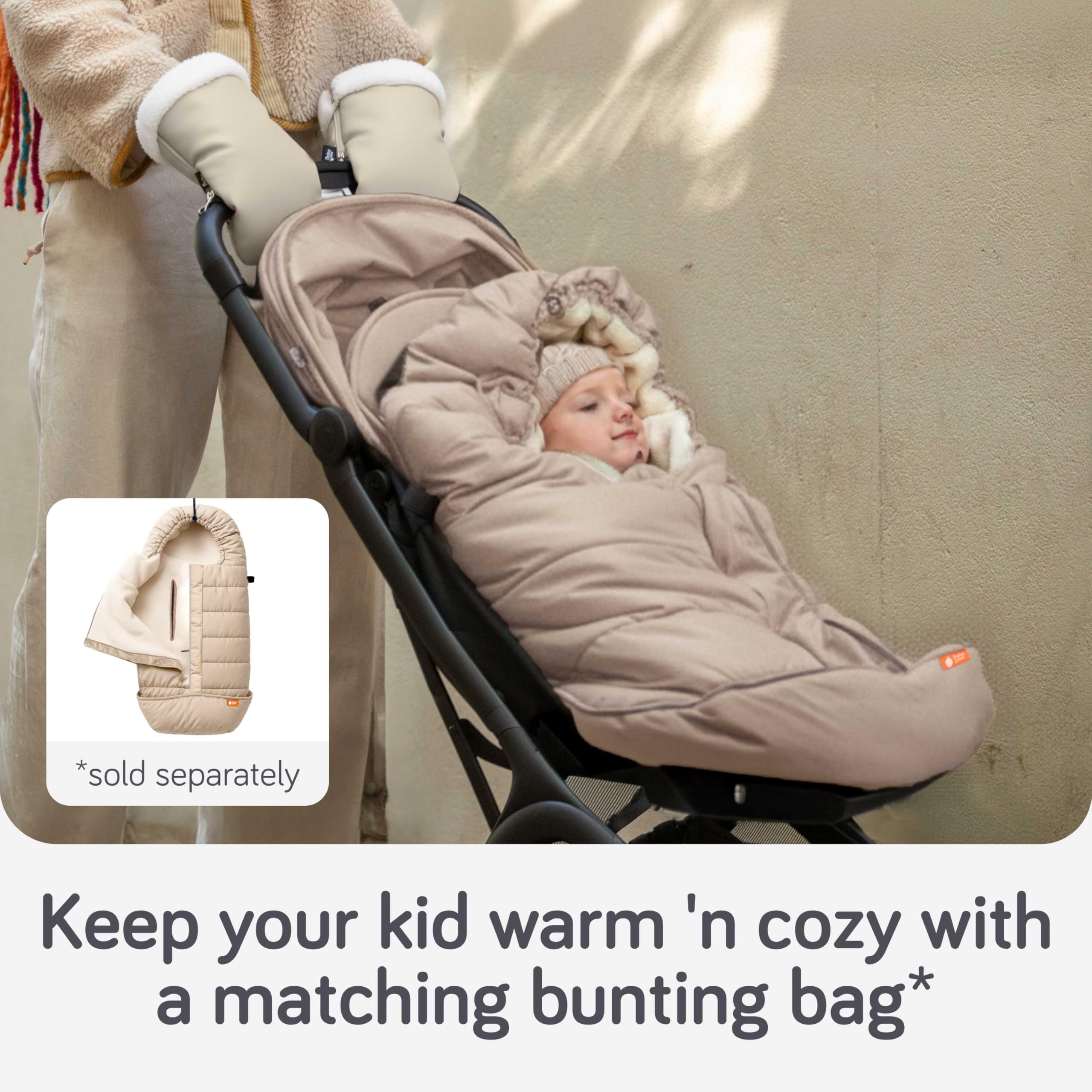 Baby Uma packaging highlights fleece-lined faux-leather warmth and weather protection.
