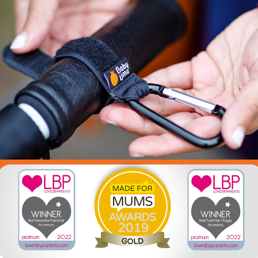 Baby Uma hooks can attach to wheelchairs for added versatility.