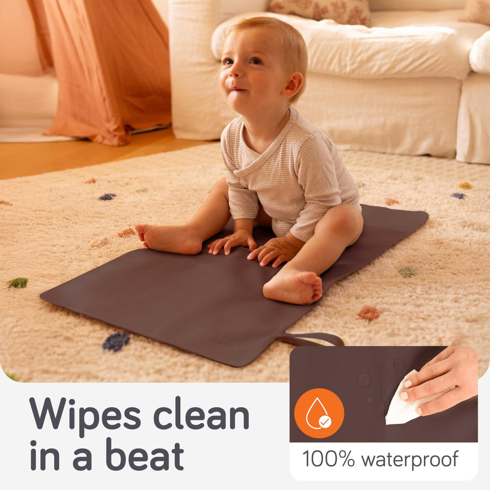 Baby Uma XL 30x16 changing pad provides generous space for growing babies.