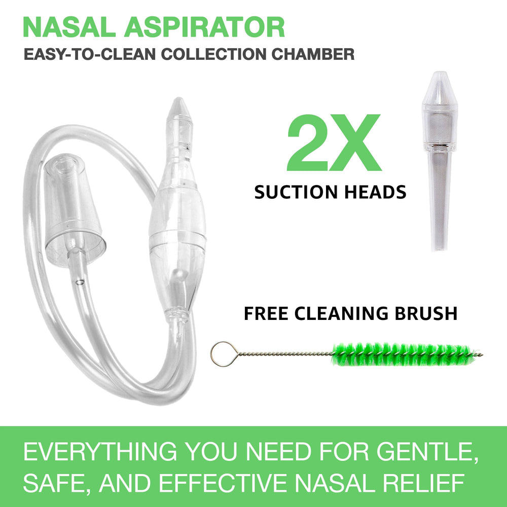 BABY-VAC suction head demonstrates adjustable power for comfortable mucus removal.