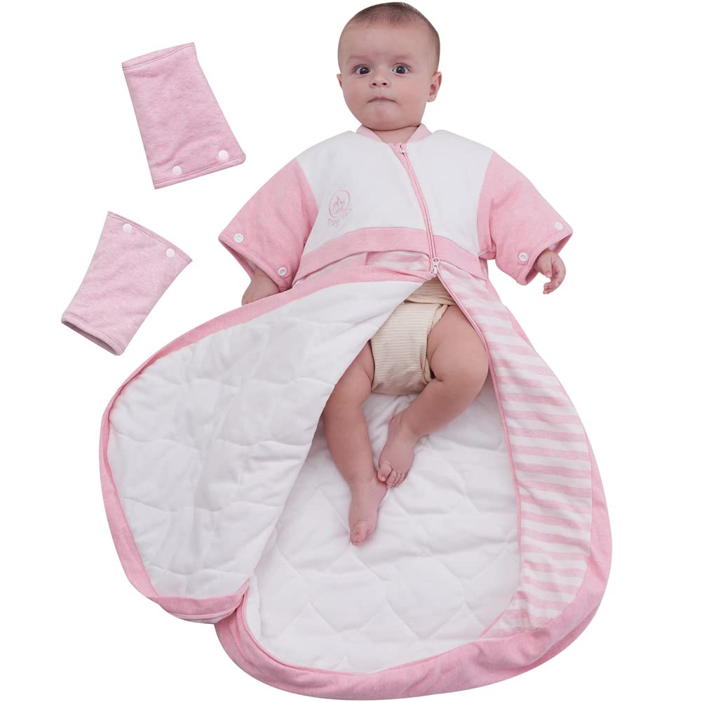 Babyah Kids Wearable Blanket detachable sleeves closeup with plush warmth for naptime comfort