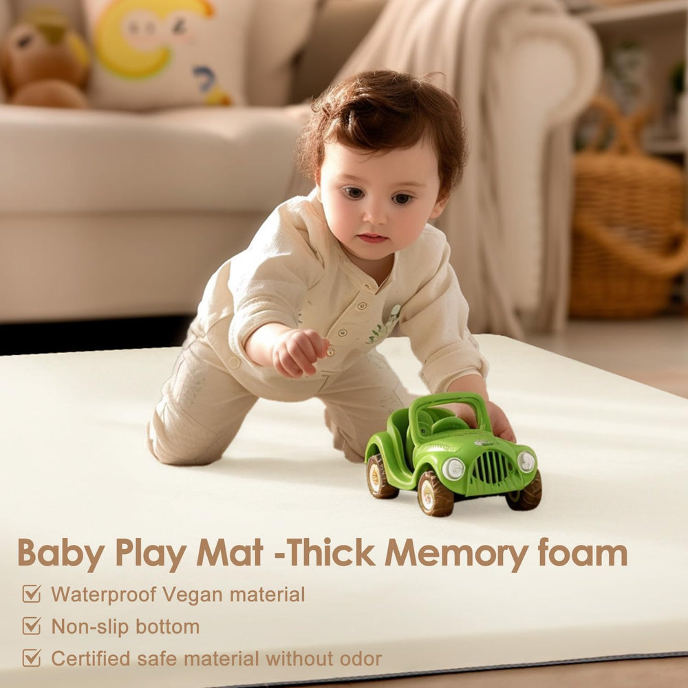 BabyAlly Baby Play Mat foam-core detail highlighting memory foam.
