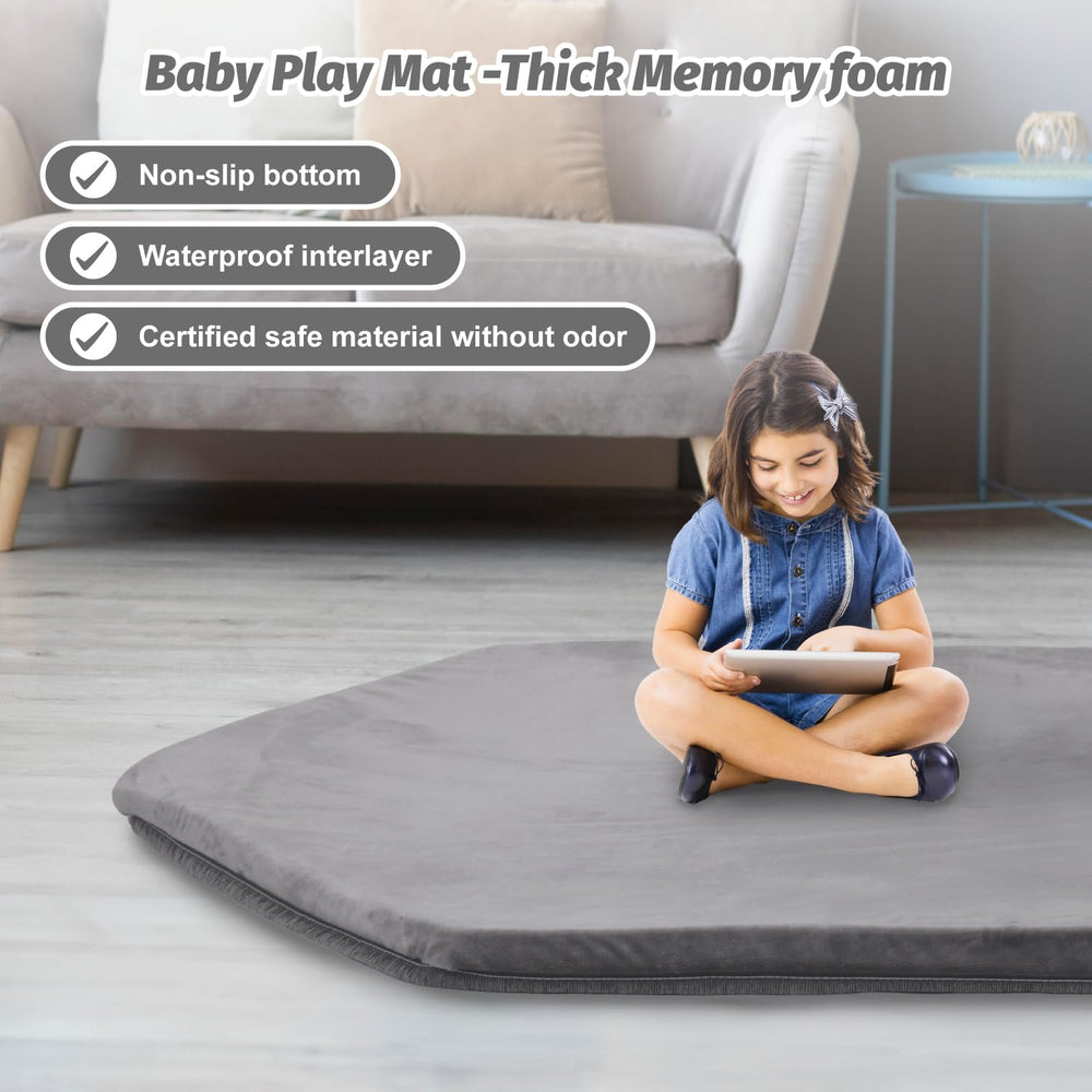 BabyAlly Baby Play Mat living room setup demonstrates versatile use