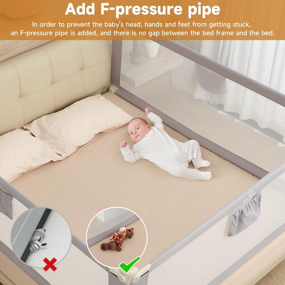 BabyAlly bed rail lifting entry features easy access for parents