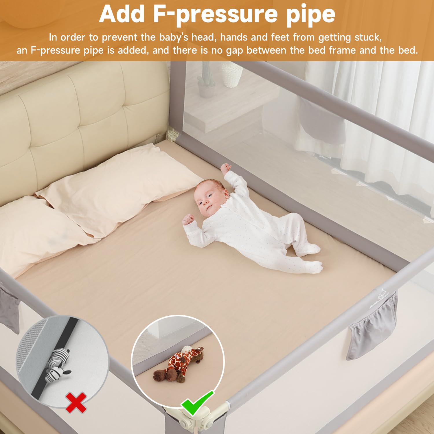 BabyAlly lifting guard highlights easy entry with child-lock feature.