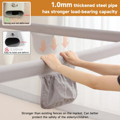 BabyAlly bed rail u-shaped base highlights stability during sleep