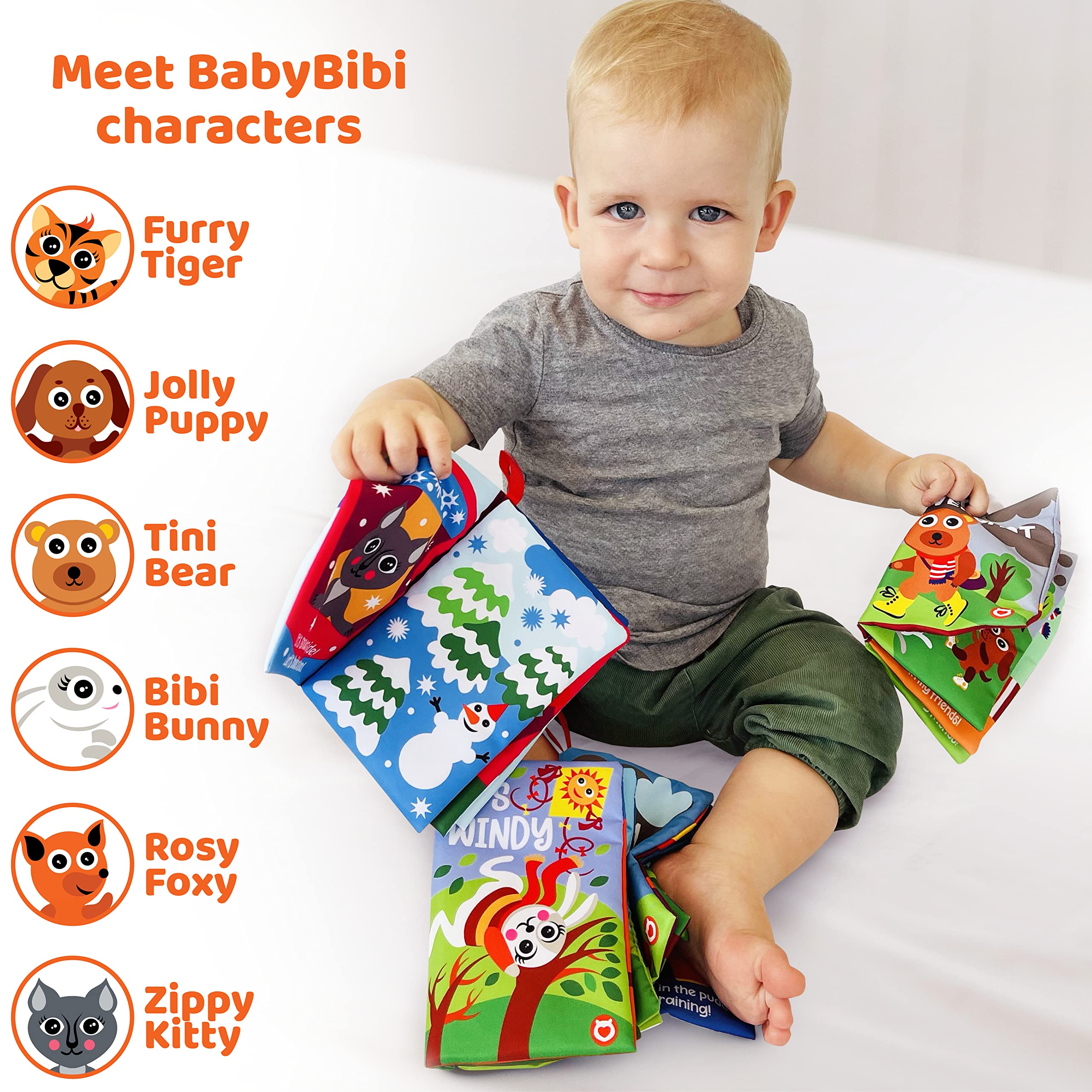 BabyBibi fruits-vegetables-theme books encourage healthy choices through colorful imagery.