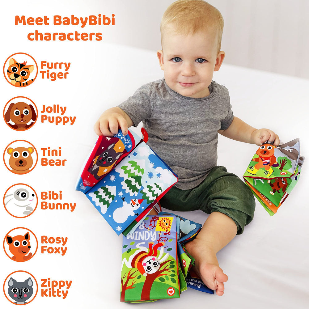 BabyBibi fruits-vegetables-theme books encourage healthy choices through colorful imagery.