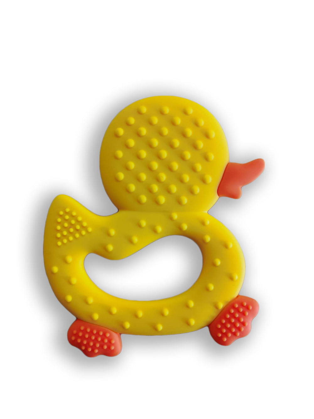 BabyBite duck teether yellow gift-ready packaging ideal for baby showers.