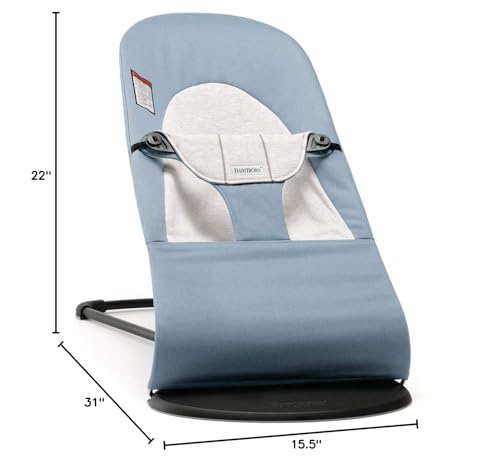 BabyBjörn Bouncer Balance Soft adjustable positions for flexible care routines.
