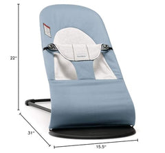 BabyBjörn Bouncer Balance Soft adjustable positions for flexible care routines.