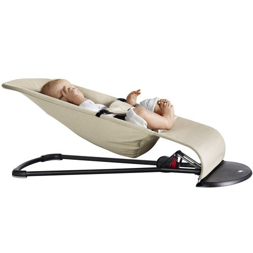 BabyBjörn Bouncer Balance Soft shows ergonomic support for head, neck, and back