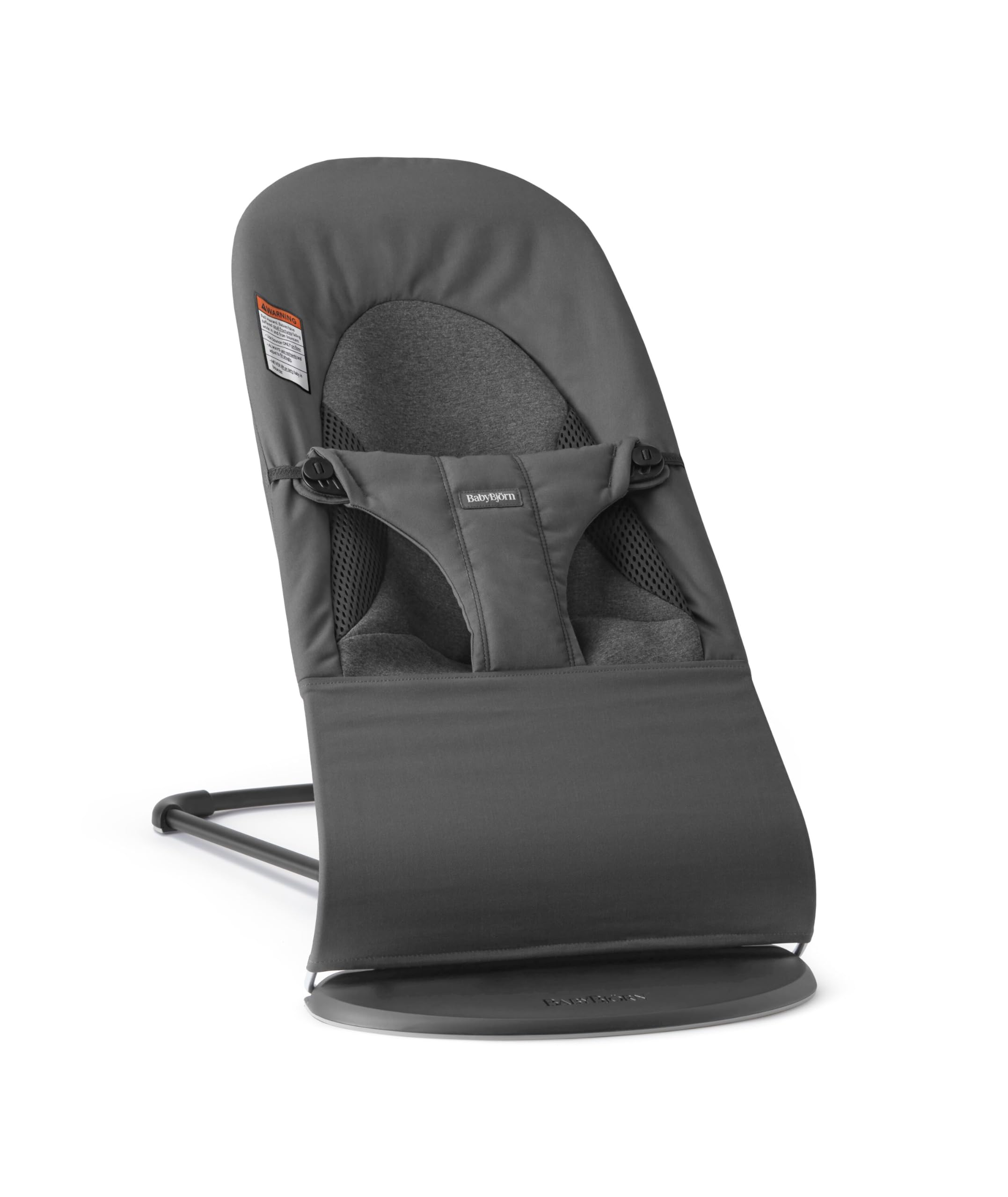 BabyBjörn Bouncer Balance Soft front-view shows portable design for close-by supervision