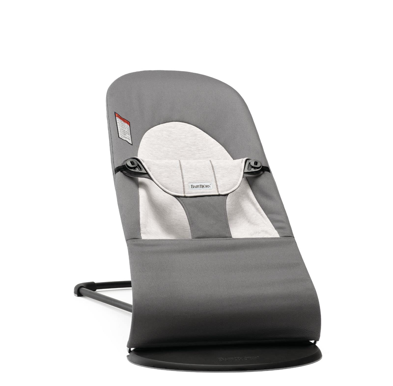 BabyBjörn Bouncer Balance Soft front view shows ergonomic support for tiny babies