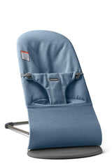 BabyBjörn Bouncer Bliss blue side view for soothing, hands-free playtime