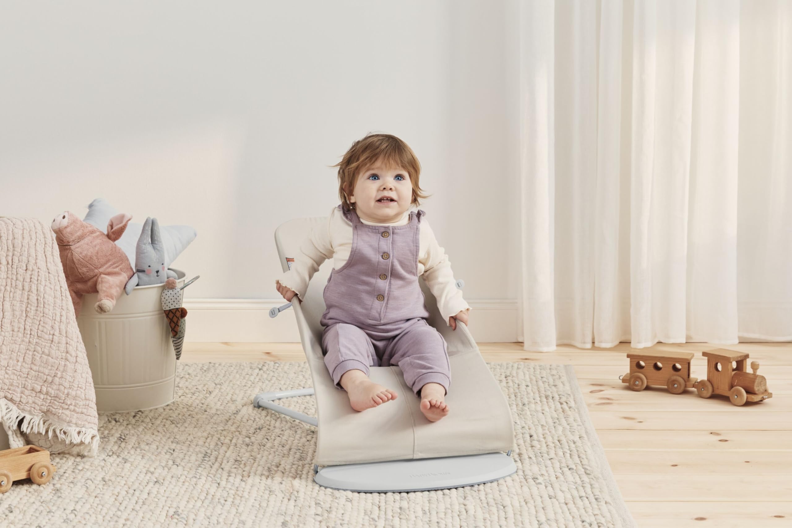 BabyBjörn Bouncer Bliss converts to toddler chair for growing comfort.