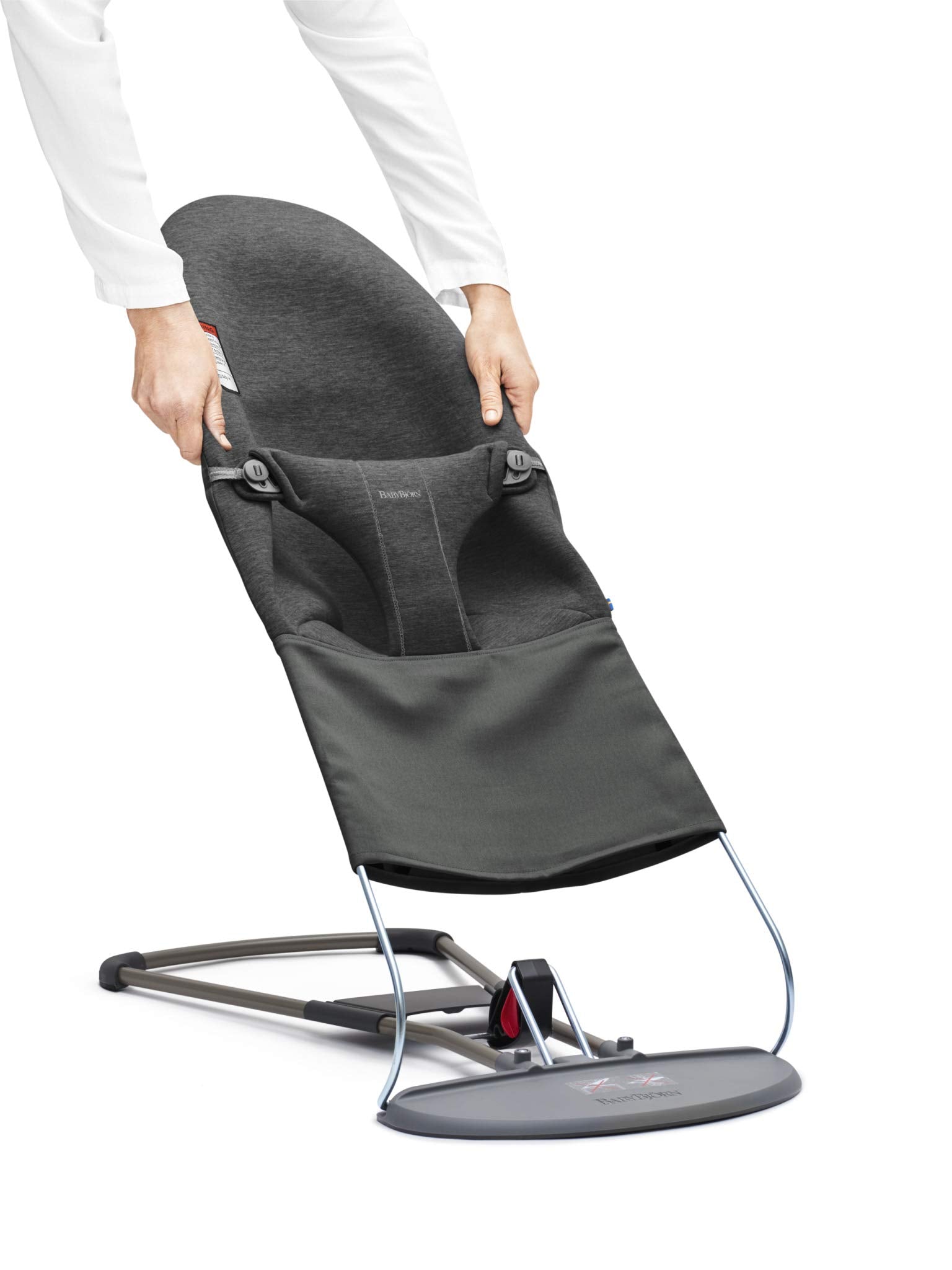 BabyBjörn fabric seat for Bouncer Bliss in charcoal 3D jersey for quick style refresh.