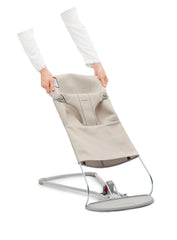 BabyBjörn Fabric Seat Bouncer Bliss mesh option keeps baby cool with airy support.