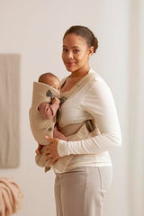 BabyBjörn Baby Carrier Mini 3D jersey close-up emphasizes soft, breathable material.