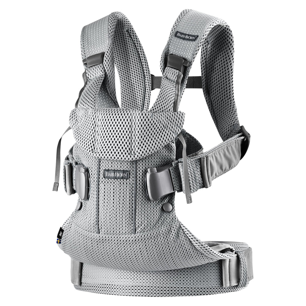 BabyBjörn One Air mesh silver close-carry comfort for baby and parent