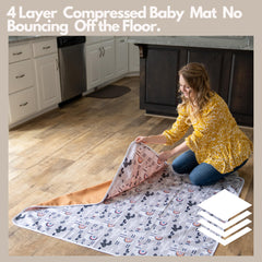 BABYBOET Splat Mat anti-slip backside prevents bunching on slick floors