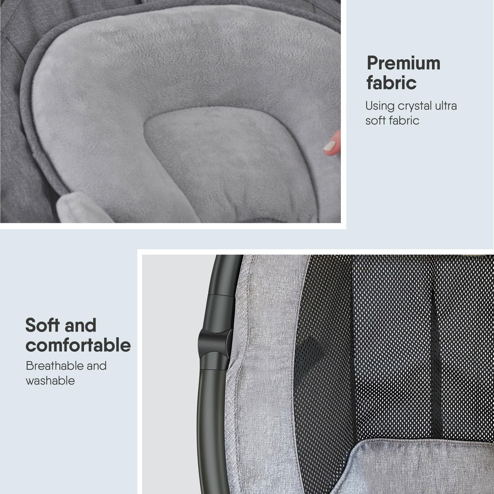 BabyBond 5-point harness enhances safety and secure fit.